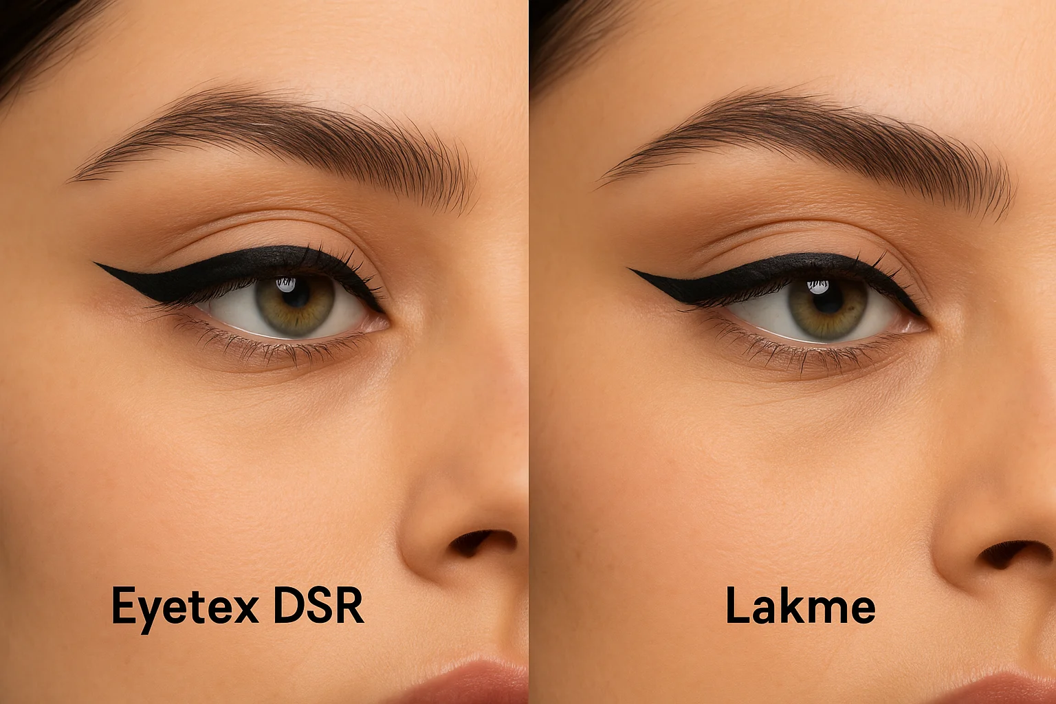 Eyetex DSR vs Lakme Eyeliner – Real Performance Test (2025) eyetex dsr vs lakme eyeliner